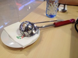 The server also gave us utensils so we could cook our food