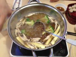 Cooking the first batch of our veggies