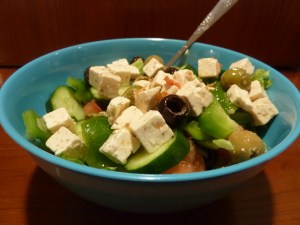 Hotel room salad, by Mitch and Rebecca