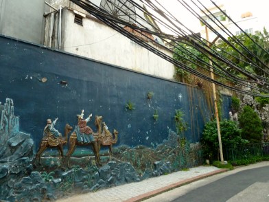 Wall behind the cathedral